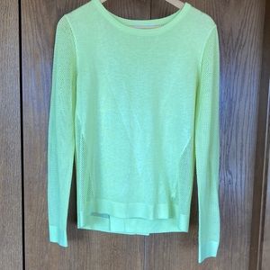 CAbi Pullover Open Knit Overlap Back Sweater Size M